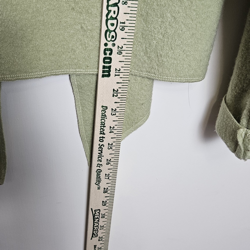 Katmai 100% Wool Green Open Front Jacket Waterfall‎ Collar Small - Picture 4 of 5
